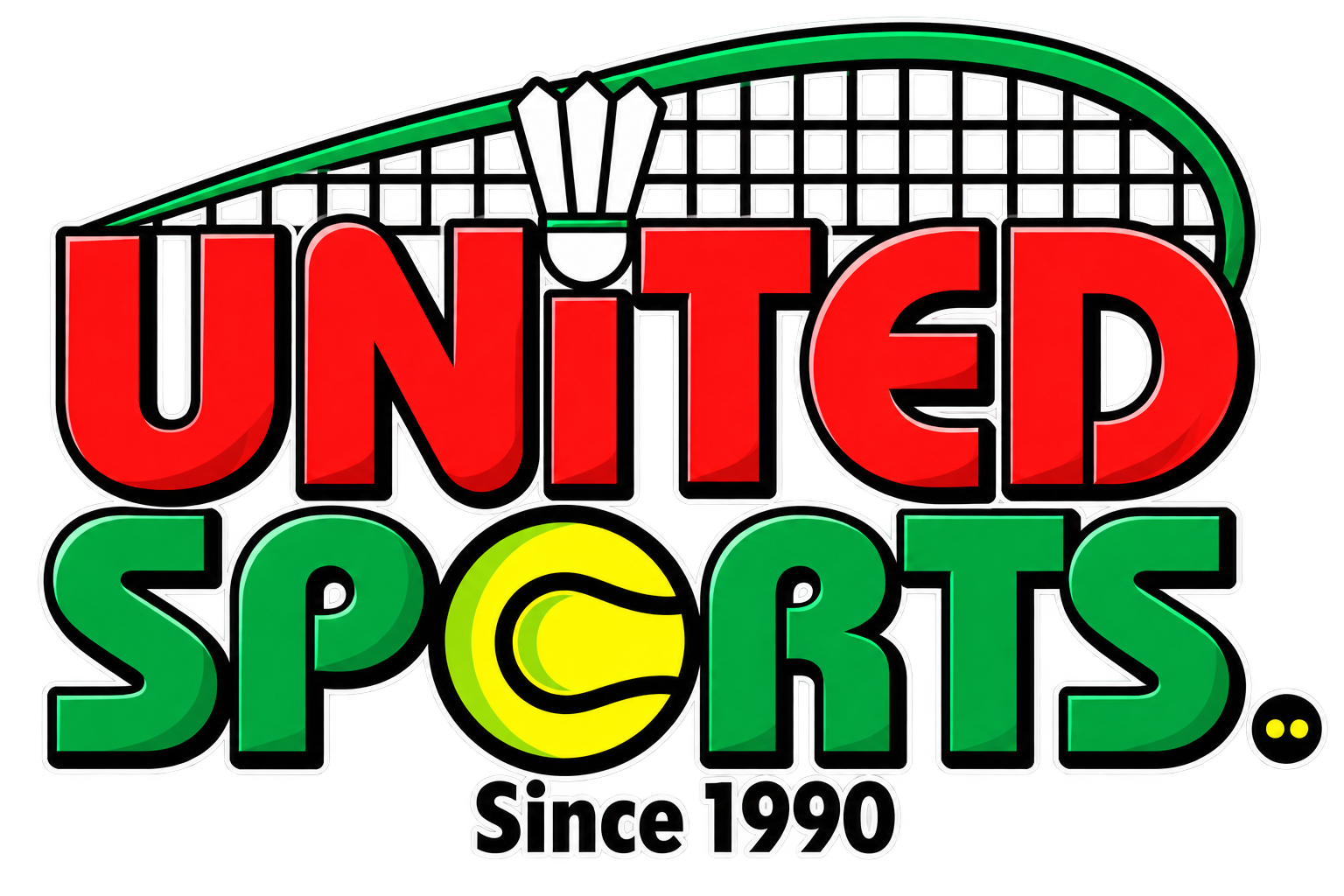 Yonex rackets and a tournament bag representing the United Sports range
